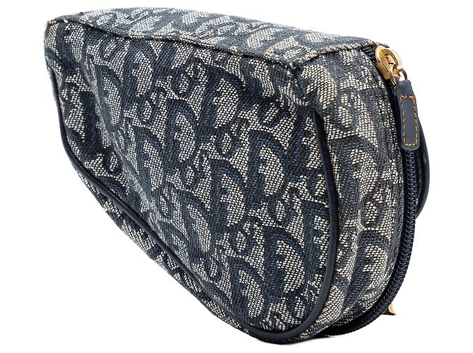 Pochette Saddle in tela Diorissimo blu Dior - vista 2