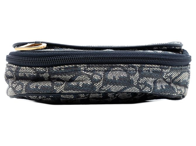 Pochette Saddle in tela Diorissimo blu Dior - vista 3