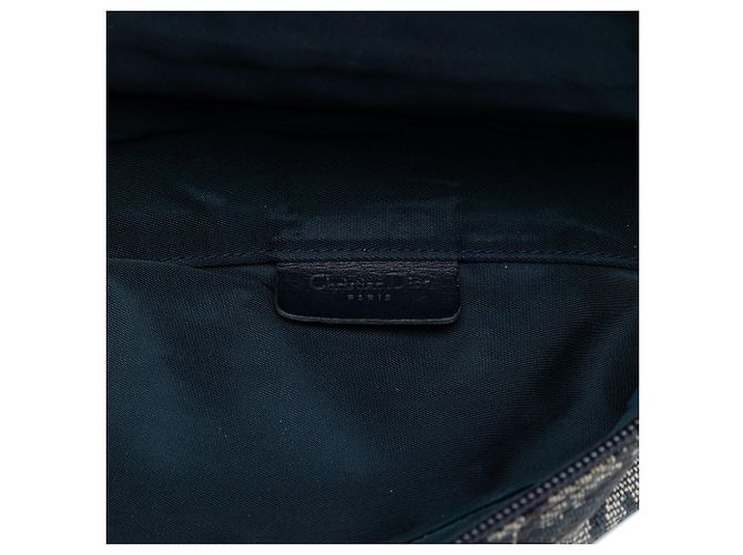 Pochette Saddle in tela Diorissimo blu Dior - vista 4