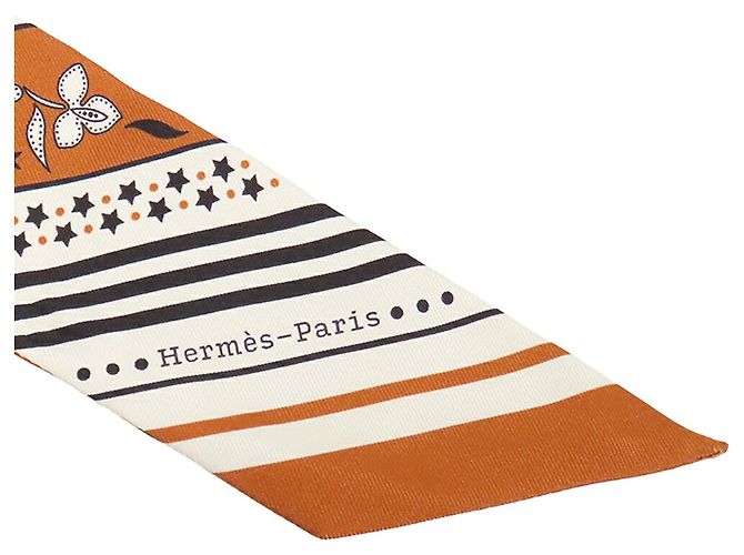 Hermès Festival des Amazones Bandana Seide Twilly Schal Braun - Ansicht 3