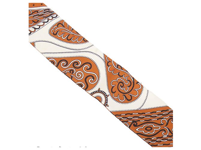 Hermès Festival des Amazones Bandana Seide Twilly Schal Braun - Ansicht 5