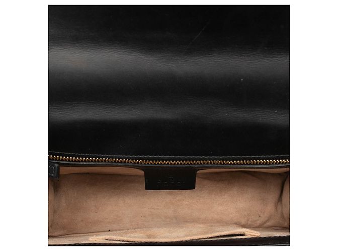 Sac à main Sylvie en cuir de veau Small Web noir Gucci - vue 4