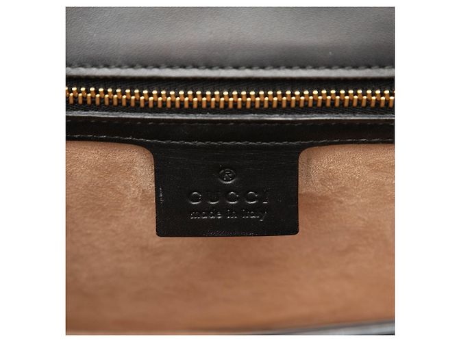 Sac à main Sylvie en cuir de veau Small Web noir Gucci - vue 5