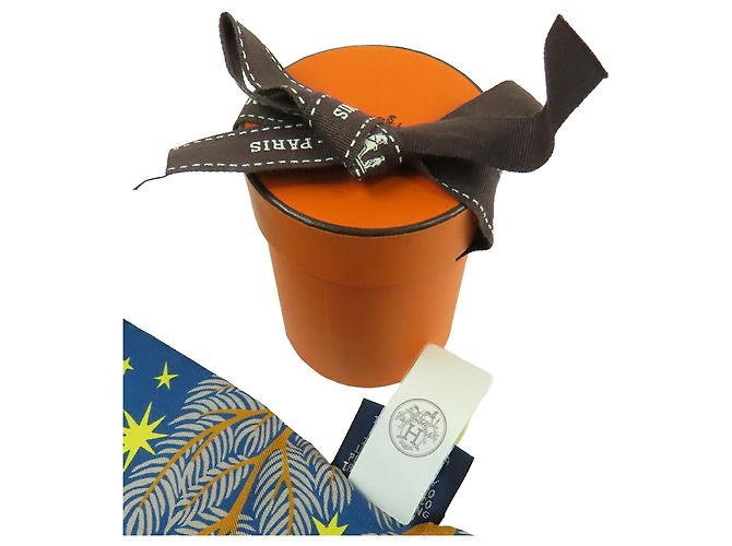 Foulard Twilly in seta blu Hermès Sous Le Charme D Orphee - vista 8