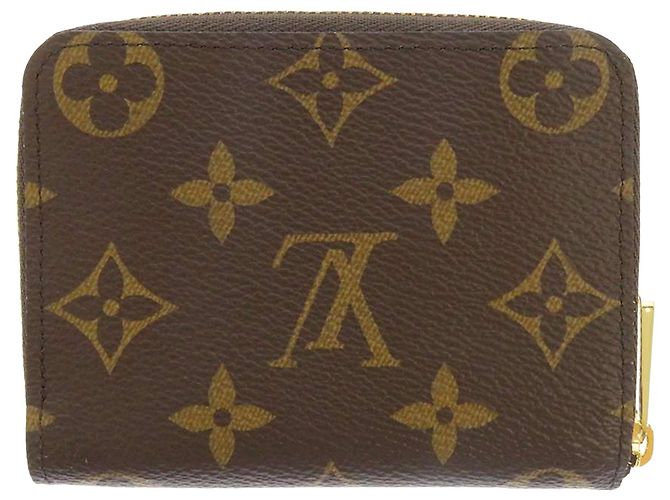 Portamonete Louis Vuitton Monogram Zippy marrone - vista 2