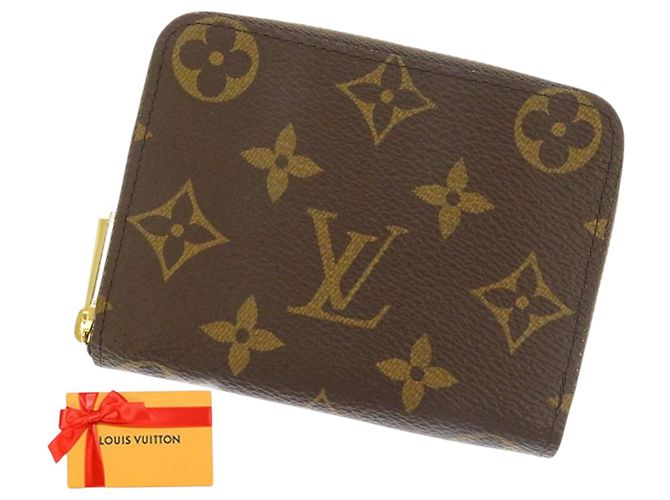 Portamonete Louis Vuitton Monogram Zippy marrone - vista 5