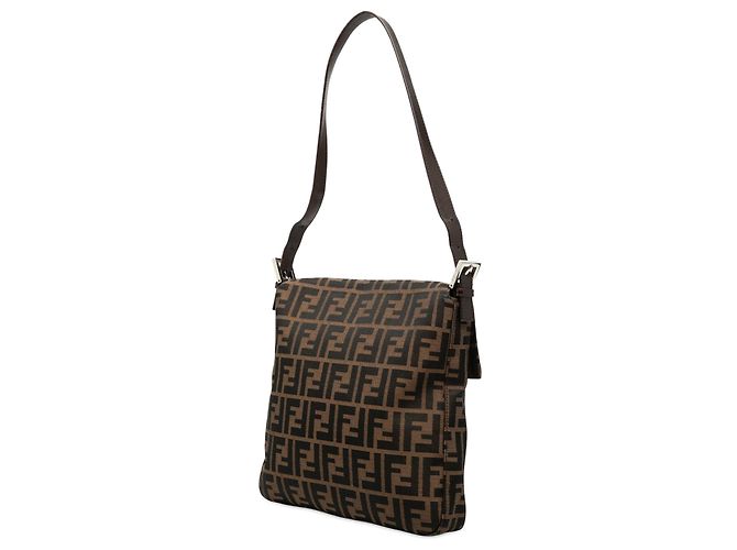 Fendi Zucca Canvas Schultertasche Braun - Ansicht 2