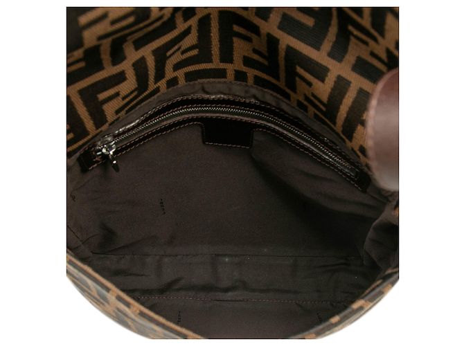 Fendi Zucca Canvas Schultertasche Braun - Ansicht 4