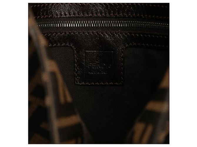 Fendi Zucca Canvas Schultertasche Braun - Ansicht 5