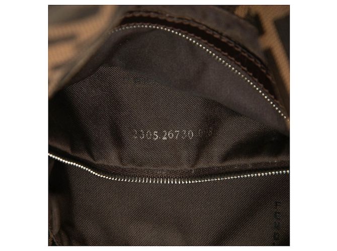 Fendi Zucca Canvas Schultertasche Braun - Ansicht 6