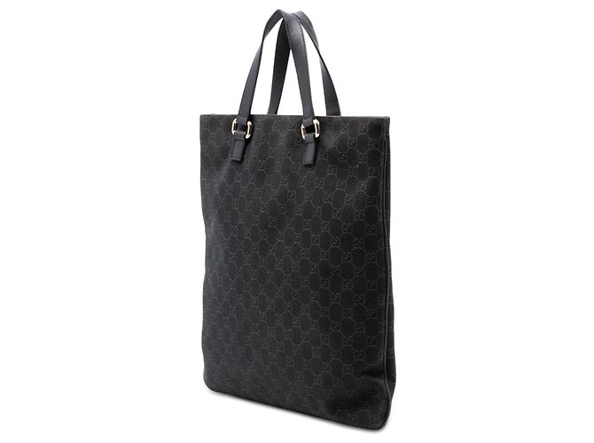 Tote in denim Gucci GG marrone - vista 2