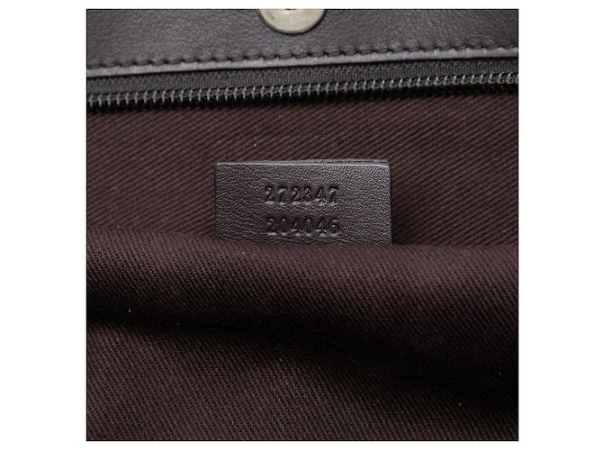 Tote in denim Gucci GG marrone - vista 5