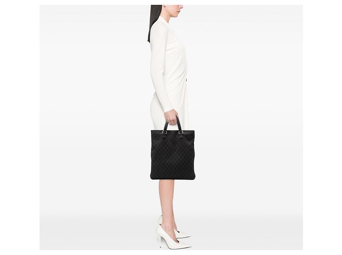 Tote in denim Gucci GG marrone - vista 7