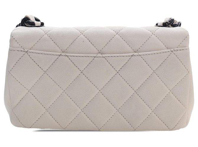 Bolso bandolera Chanel Small Quilted Caviar My Everything Flap Blanco - vista 2