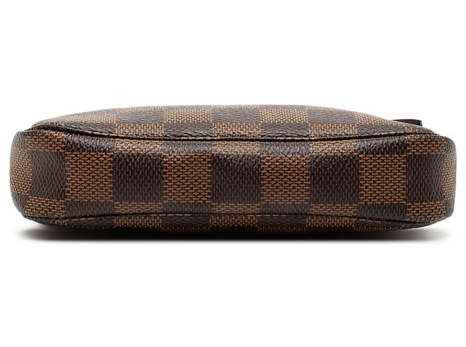 Borsa Louis Vuitton Damier Ebene Mini Pochette Accessoires marrone - vista 3