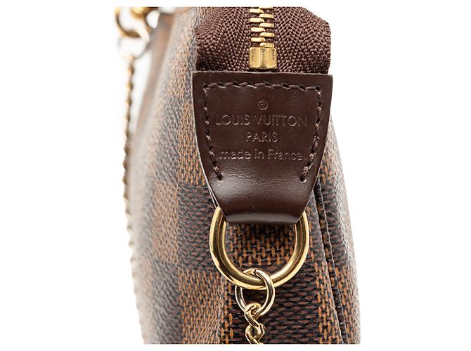 Borsa Louis Vuitton Damier Ebene Mini Pochette Accessoires marrone - vista 5