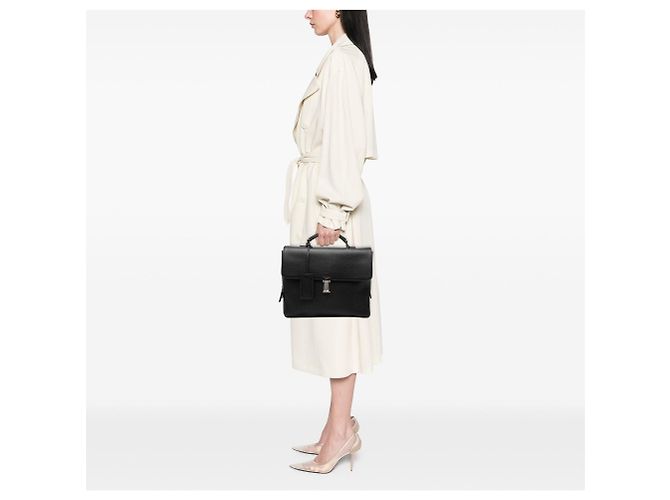 Borsa Business in Pelle Nera Prada Nero - vista 6