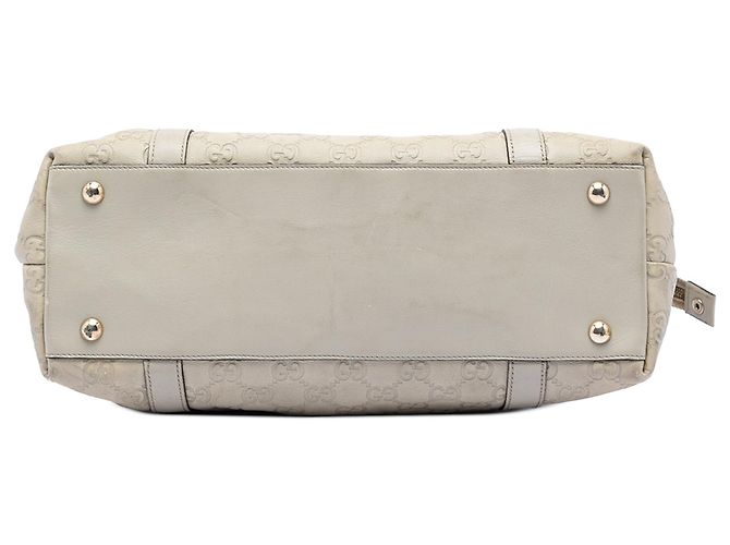 Borsa Tote Gucci Guccissima Abbey D Ring bianca Bianco - vista 3
