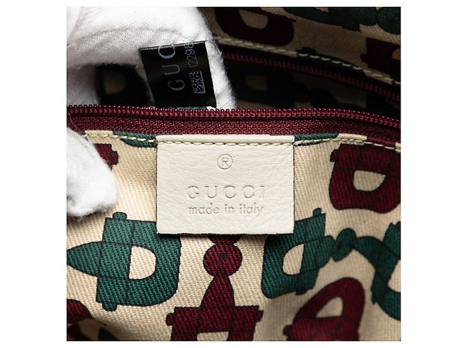Borsa Tote Gucci Guccissima Abbey D Ring bianca Bianco - vista 5