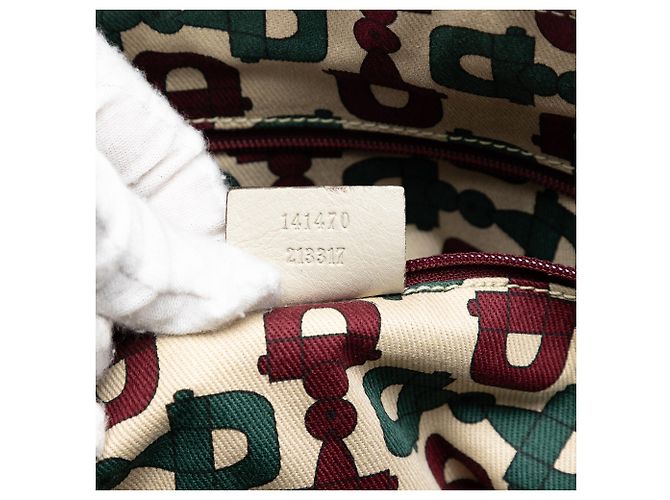 Borsa Tote Gucci Guccissima Abbey D Ring bianca Bianco - vista 6