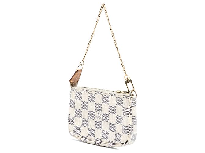 Bolsa de mão Mini Pochette Accessoires em Damier Azur branco Louis Vuitton - vista 2
