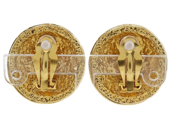 Orecchini a clip Rue Cambon Crest placcati oro Gold Chanel Gold Plated D'oro - view 2