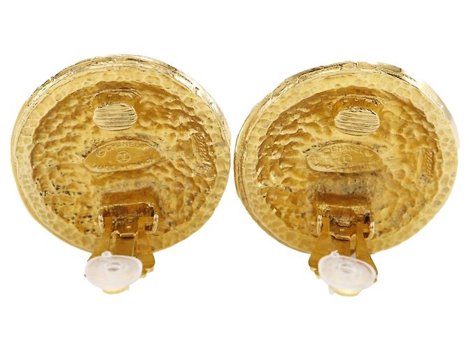 Orecchini a clip Rue Cambon Crest placcati oro Gold Chanel Gold Plated D'oro - view 3
