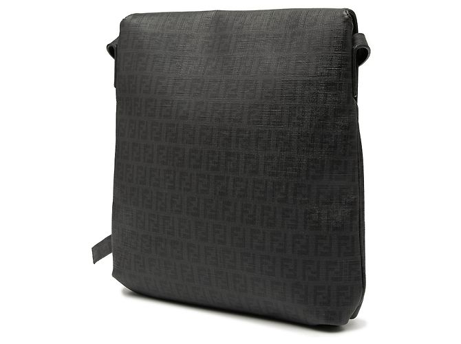 Borsa a tracolla Fendi Zucchino Spalmati nera Nero - vista 2