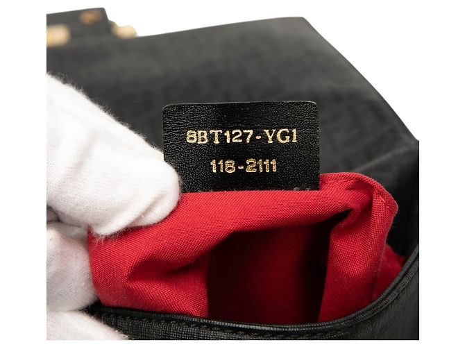 Borsa a tracolla Fendi Zucchino Spalmati nera Nero - vista 5