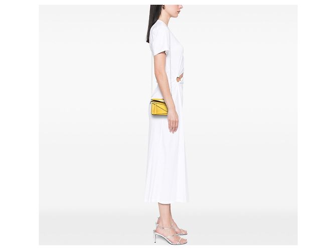 Borsa Nano Puzzle in pelle di vitello gialla LOEWE Giallo - vista 7