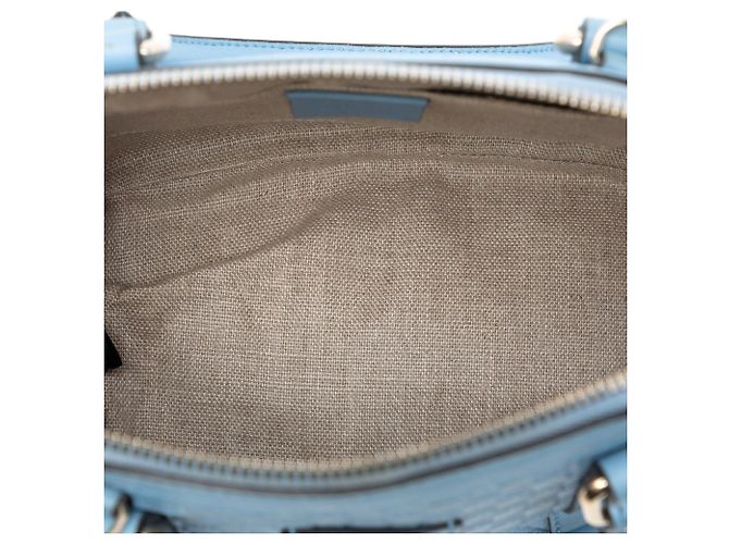 Borsa blu Gucci Mini Microguccissima Dome Satchel - vista 4