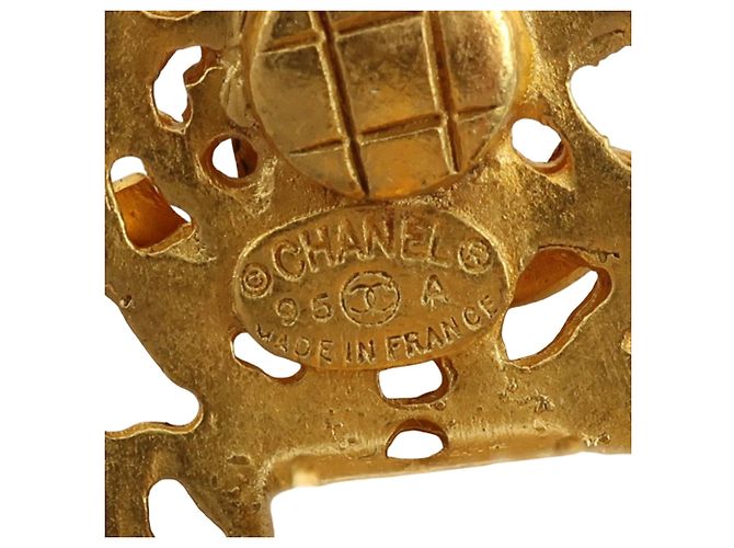 Orecchini a clip ovali Chanel CC placcati oro D'oro - vista 5