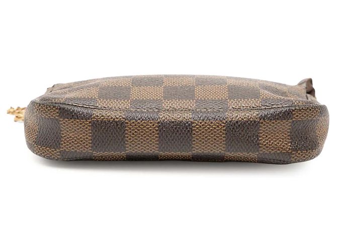 Borsa Louis Vuitton Damier Ebene Mini Pochette Accessoires marrone - vista 3