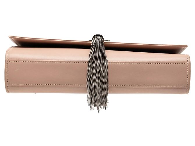 Saint Laurent Borsa a tracolla Kate Classic Monogram con nappa in pelle di vitello liscia rosa, media - vista 2