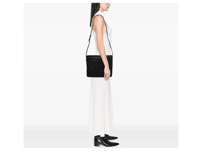 Borsa a tracolla Gucci GG in nylon nero - vista 7