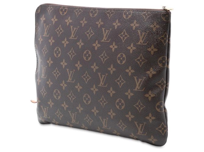 Clutch Louis Vuitton Monogram Etui Voyage MM Marrone - vista 2