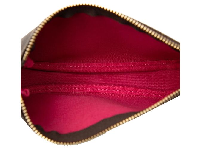 Borsa mini pochette accessori Louis Vuitton Monogram Vivienne Christmas Roller Coaster marrone - vista 4