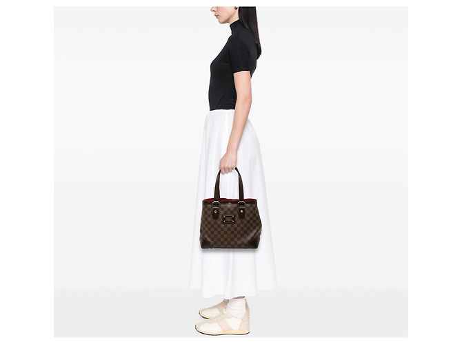 Borsa Tote Louis Vuitton Damier Ebene Hampstead PM marrone - vista 7