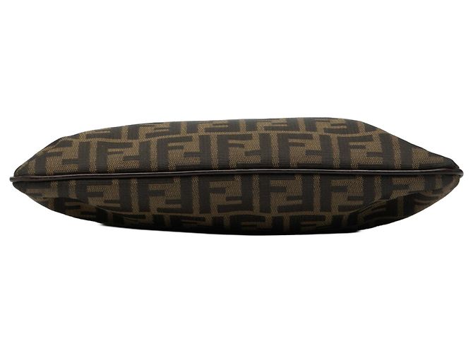 Borsa a tracolla in tela Zucca marrone Fendi - vista 3