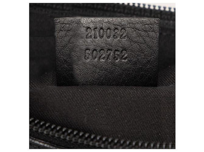 Borsa a tracolla Gucci in denim nero con banda Web - vista 6