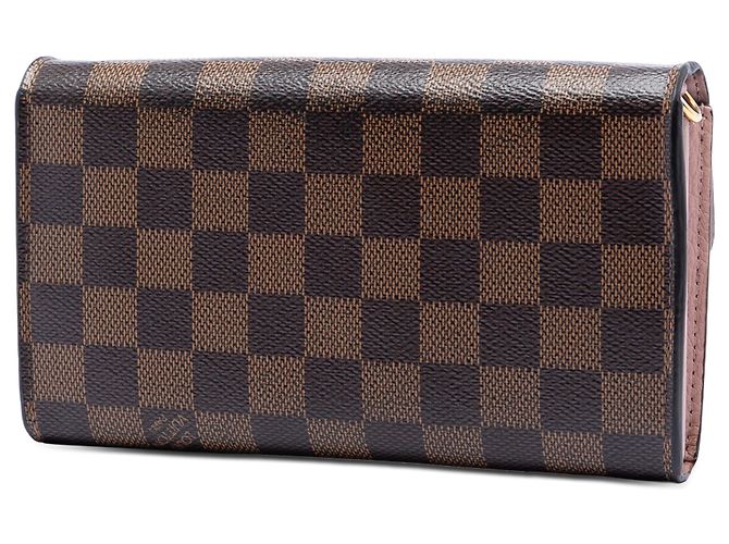 Bolsa transversal carteira com corrente Louis Vuitton Damier Ebene Croisette marrom - vista 2