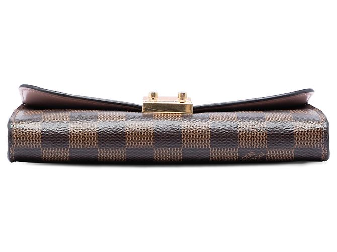 Bolsa transversal carteira com corrente Louis Vuitton Damier Ebene Croisette marrom - vista 3