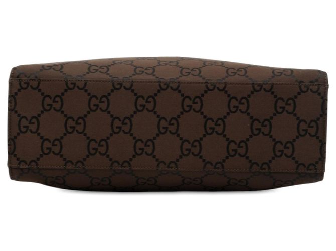 Bamboo Borsa a tracolla Gucci GG Nylon e Bambù marrone - vista 3