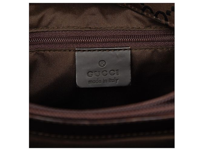 Bamboo Borsa a tracolla Gucci GG Nylon e Bambù marrone - vista 5
