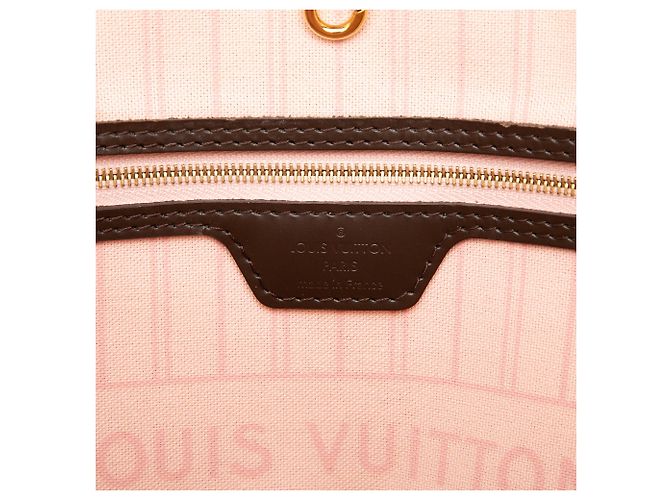 Borsa Tote Neverfull MM in Damier Ebene marrone Louis Vuitton - vista 5