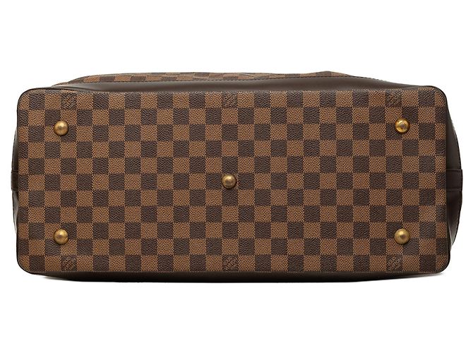 Borsa da viaggio Louis Vuitton Damier Ebene West End PM marrone - vista 3