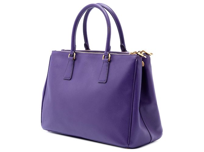 Borsa Prada Medium Saffiano Lux Galleria Double Zip Viola Porpora - vista 2