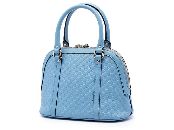 Borsa blu Gucci Mini Microguccissima Dome Satchel - vista 2