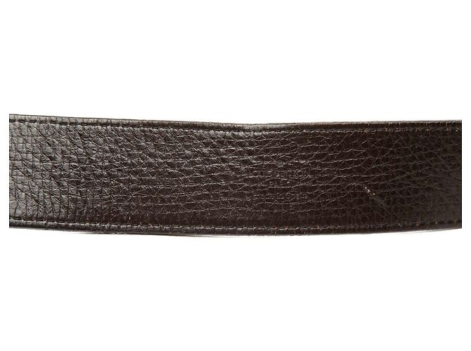 Cinturón reversible Louis Vuitton Initiales en piel de becerro marrón Castaño - vista 5
