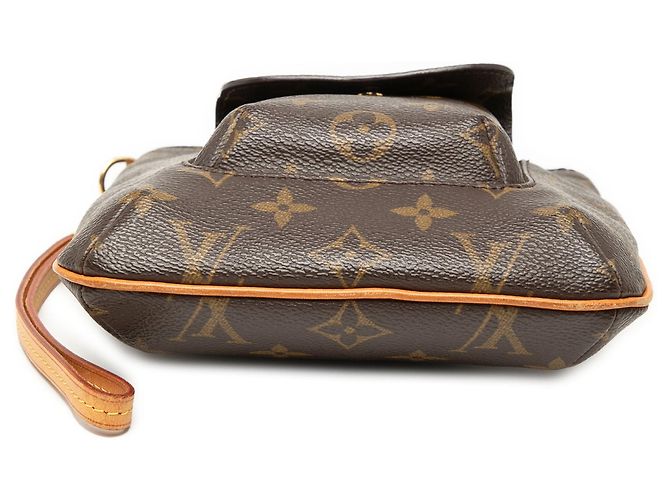 Clutch Louis Vuitton Monogram Partition marrone - vista 3